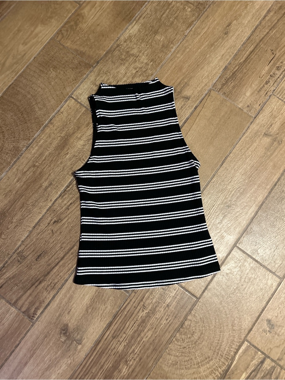 Anthropologie Maeve Black and White Striped Turtleneck Sweater